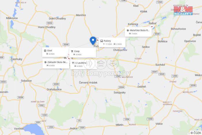 Prodej zahrady, Kořenice - Pučery, 327 m2