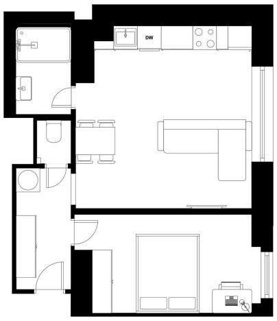 Prodej bytu 2+kk, Praha - Břevnov, Nad Kajetánkou, 42 m2