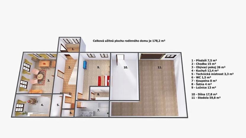 Prodej rodinného domu, Lázně Bělohrad, 178 m2