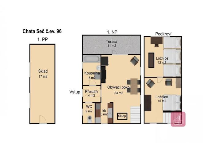 Prodej chaty, Lipová, 83 m2