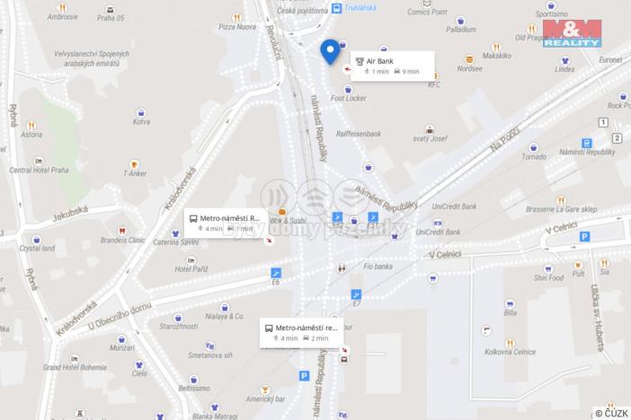 Pronájem kanceláře, Praha - Nové Město, náměstí Republiky, 194 m2