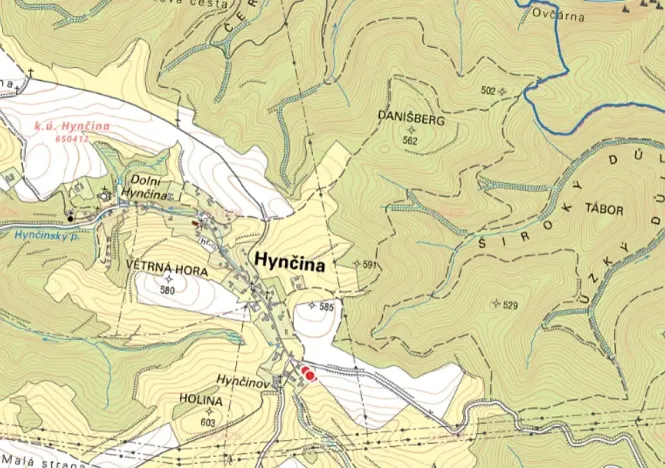 Prodej pozemku pro bydlení, Hynčina, 1406 m2