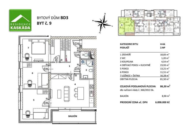 Prodej bytu 4+kk, Jihlava, Heidenheimská, 87 m2