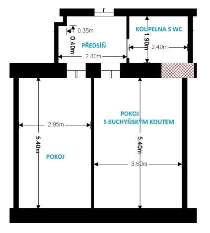 Pronájem bytu 2+kk, Praha - Holešovice, Dělnická, 45 m2