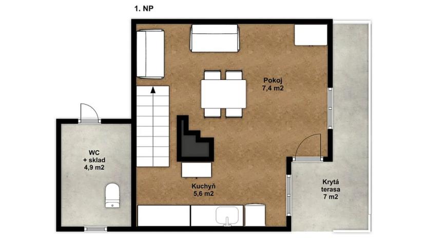 Prodej chaty, Horní Pěna, 41 m2