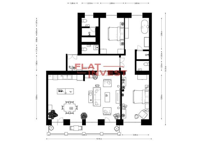 Pronájem bytu 3+kk, Praha - Nové Město, Masarykovo nábřeží, 129 m2