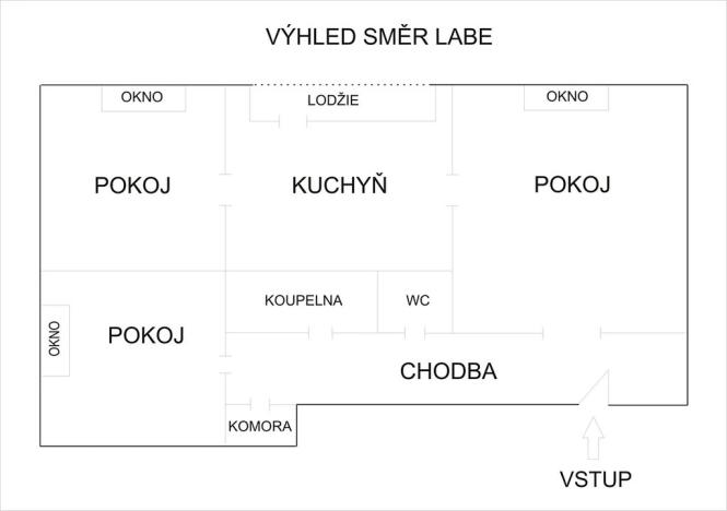 Pronájem bytu 3+1, Děčín, Krásnostudenecká, 66 m2