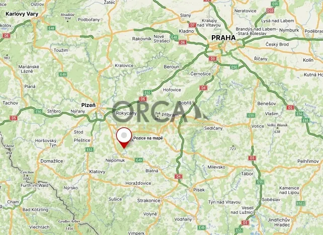 Prodej louky, Srby, 1566 m2