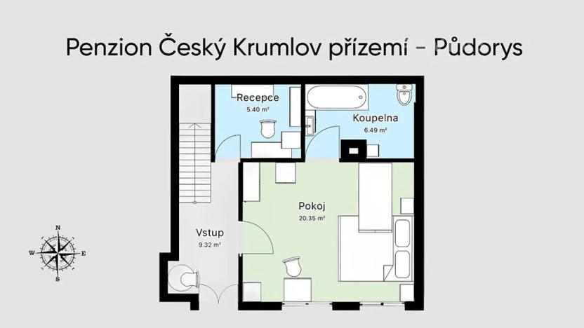Prodej ubytování, Český Krumlov, Dlouhá, 125 m2