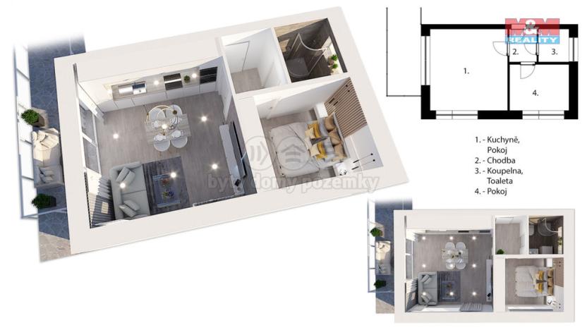 Prodej bytu 2+kk, Králíky - Červený Potok, 39 m2