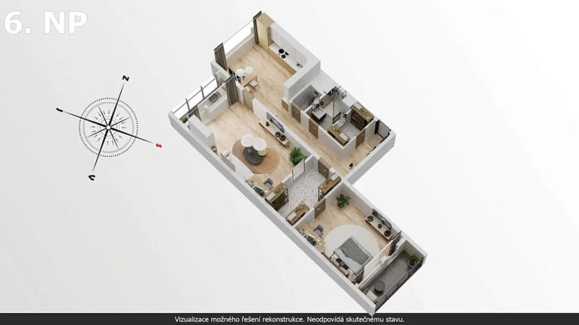 Prodej bytu 2+1, Hradec Králové, třída Edvarda Beneše, 71 m2