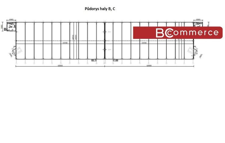 Pronájem výrobních prostor, Holubice, 1481 m2