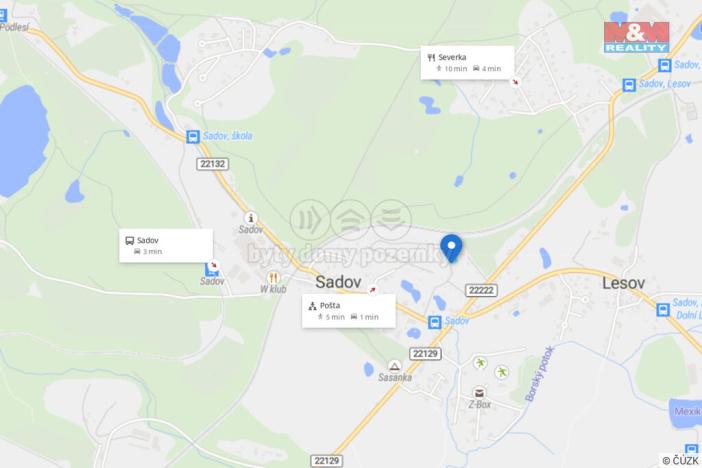 Prodej zahrady, Sadov - Lesov, 406 m2