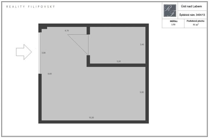 Pronájem garáže, Ústí nad Labem, Špitálské náměstí, 91 m2
