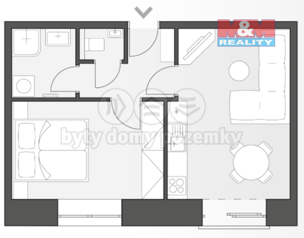 Pronájem bytu 2+kk, Nový Jičín, Palackého, 42 m2