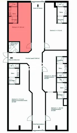 Pronájem obchodního prostoru, Praha - Troja, Olštýnská, 38 m2