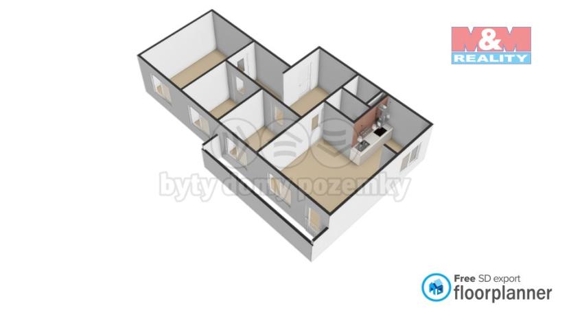 Prodej bytu 4+1, Obrnice, Nová výstavba, 79 m2