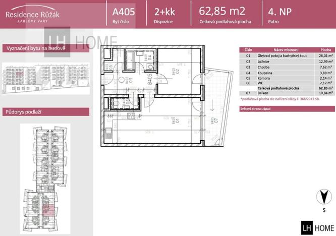 Prodej bytu 2+kk, Karlovy Vary, 62 m2