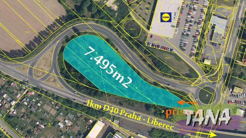 Prodej komerčního pozemku, Mnichovo Hradiště, 7495 m2