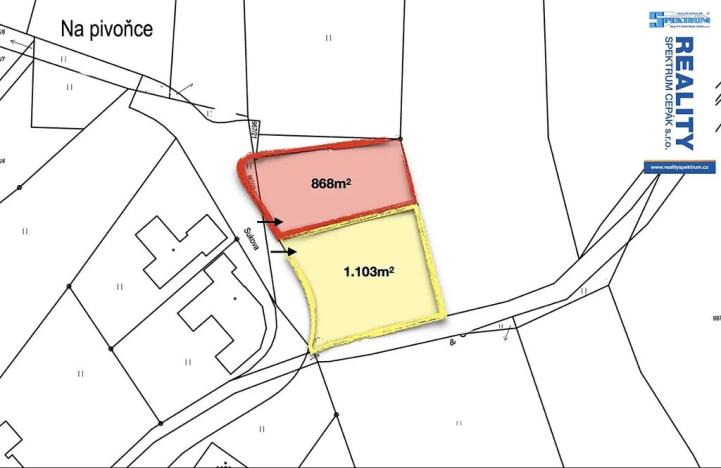 Prodej pozemku pro bydlení, Hluboká nad Vltavou, Sukova, 1103 m2