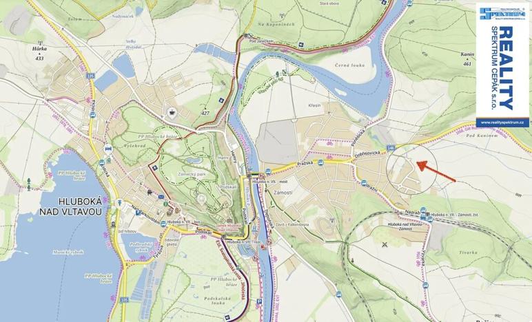 Prodej pozemku pro bydlení, Hluboká nad Vltavou, Sukova, 1103 m2