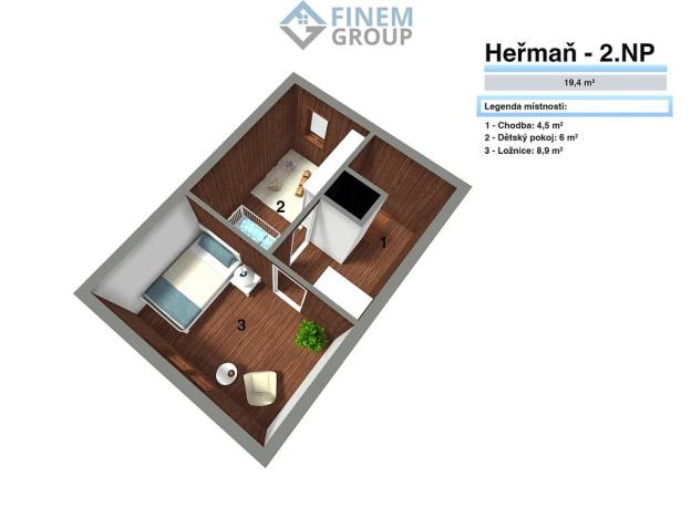 Prodej chaty, Heřmaň, 55 m2