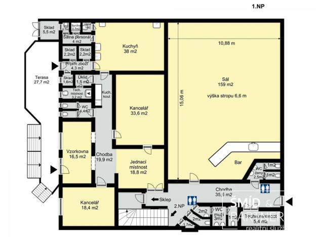 Prodej komerční nemovitosti, Kolín, Kmochova, 560 m2