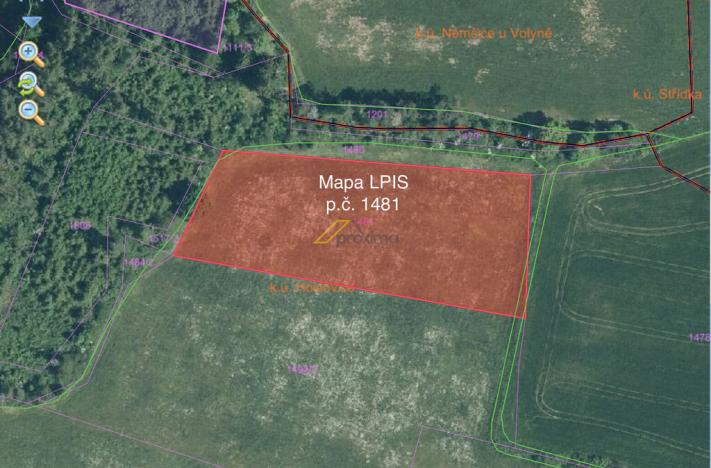 Prodej pole, Hoslovice, 7553 m2