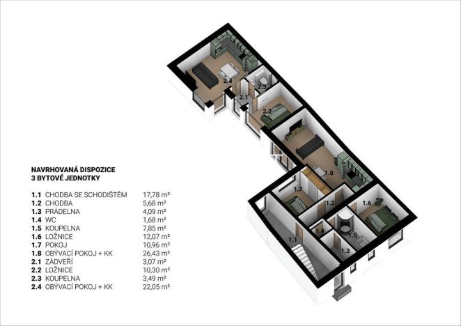 Prodej pozemku, Brno - Líšeň, Podolská, 431 m2