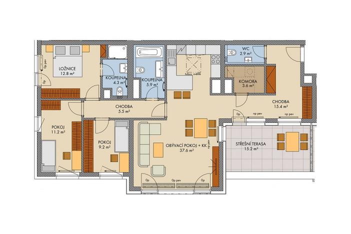 Prodej bytu 4+kk, Praha, Honzíkova, 118 m2
