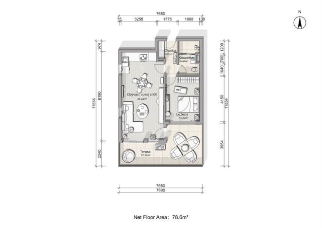 Prodej bytu 2+kk, Bedřichov, 57 m2