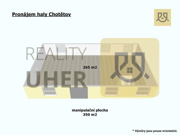 Pronájem výrobních prostor, Chotětov, Průmyslová, 268 m2