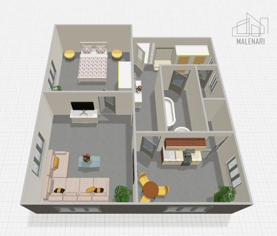 Prodej bytu 2+1, Praha - Zbraslav, K Havlínu, 55 m2