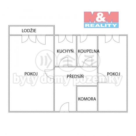 Pronájem bytu 2+1, Chomutov, Holešická, 62 m2