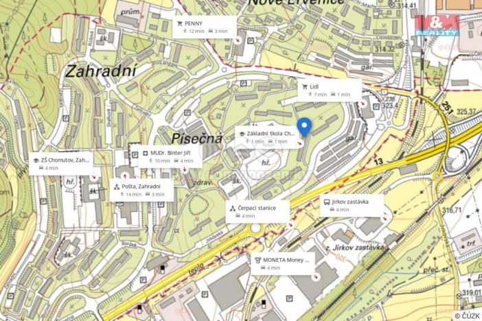 Pronájem bytu 2+1, Chomutov, Jirkovská, 61 m2