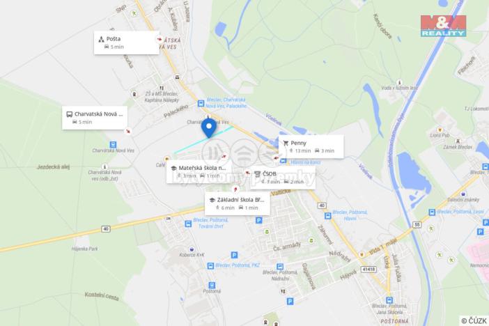 Prodej pozemku pro bydlení, Břeclav - Charvátská Nová Ves, 2617 m2