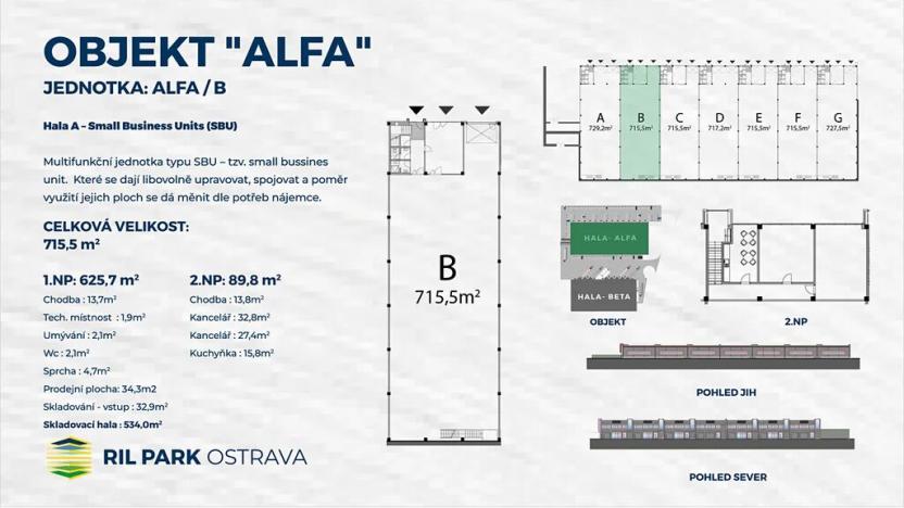 Pronájem skladu, Ostrava, Kotalova, 5031 m2