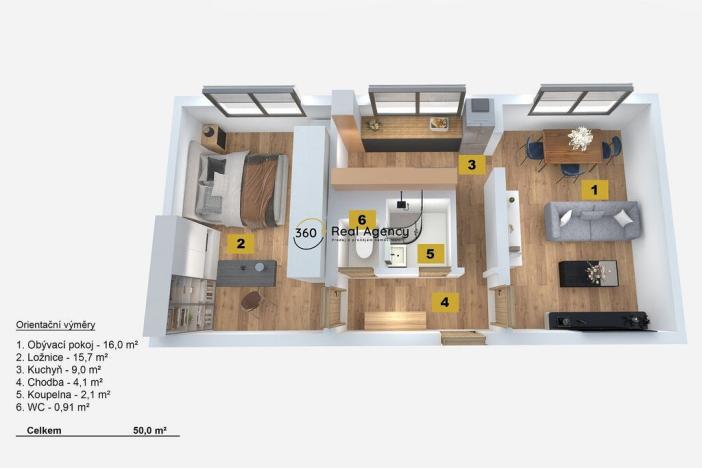Prodej bytu 2+1, Praha - Břevnov, Pod Královkou, 50 m2