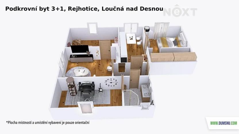 Prodej bytu 3+1, Loučná nad Desnou, 89 m2