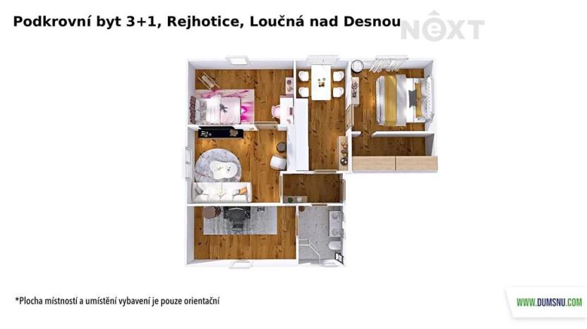 Prodej bytu 3+1, Loučná nad Desnou, 89 m2