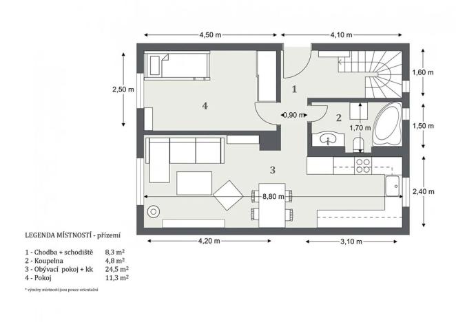 Prodej bytu 3+kk, Klecany, Spojovací, 111 m2