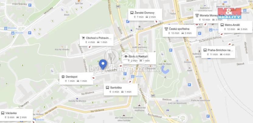 Pronájem bytu 3+1, Praha - Smíchov, U Nikolajky, 105 m2