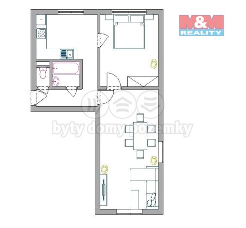 Prodej bytu 2+1, Český Těšín, U Mlékárny, 53 m2