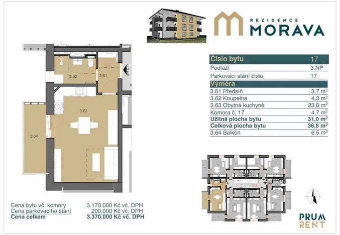 Prodej bytu 1+kk, Zábřeh, Leštinská, 31 m2