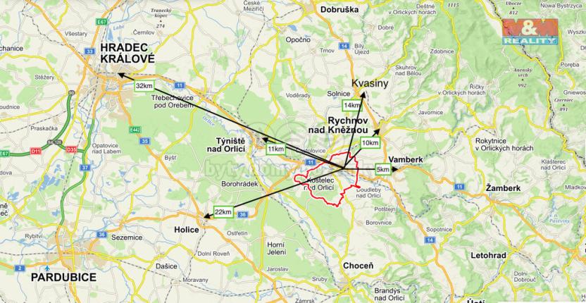 Pronájem skladu, Kostelec nad Orlicí, Mánesova, 1050 m2