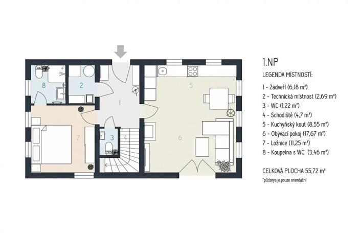 Prodej rodinného domu, Liberk, 106 m2