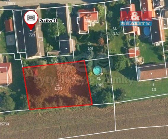 Pronájem zahrady, Dražice, 1127 m2