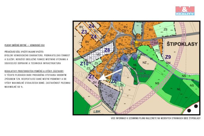Prodej pozemku pro bydlení, Štipoklasy, 1166 m2