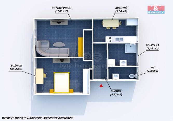 Prodej bytu 2+1, Poběžovice, Nádražní, 65 m2