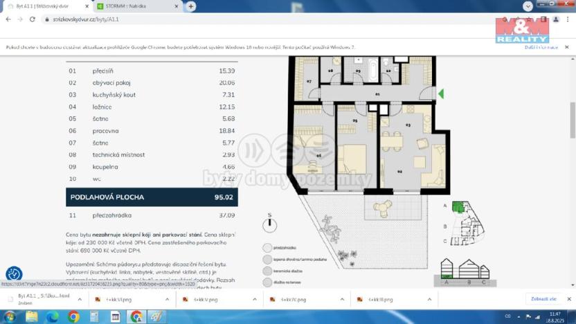 Prodej bytu 3+kk, Praha - Libeň, Střížkovská, 134 m2